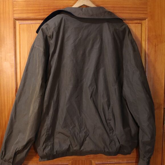 Claiborne Brown Grunge Bomber Jacket with Classic Collar and Ribbed Cuffs 3X - Picture 6 of 11